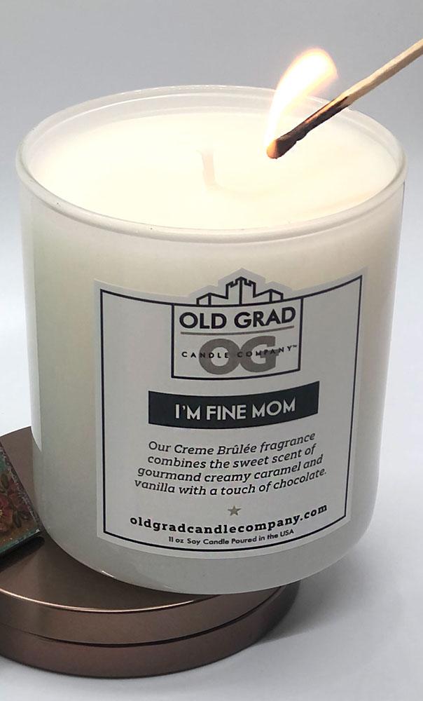 I'm Fine Mom Candle - Old Grad