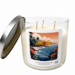Aloha .... Hau'oli 14 oz Three-Wick Candle